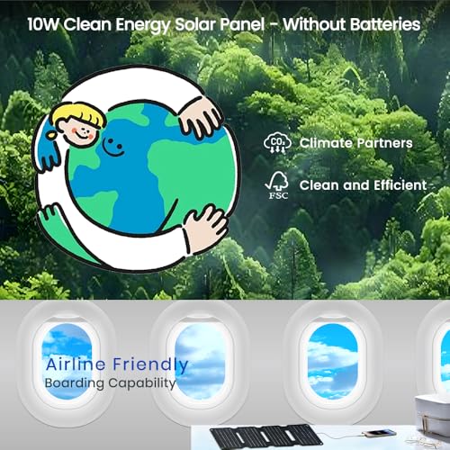 Mini Solar Ladegerät,FlexSolar 10W Solarpanel E-film IP67 Taschenladegerät USB-Geräte Neu aktualisiert Outdoor für Smartphone,Armbanduhr,Kamera