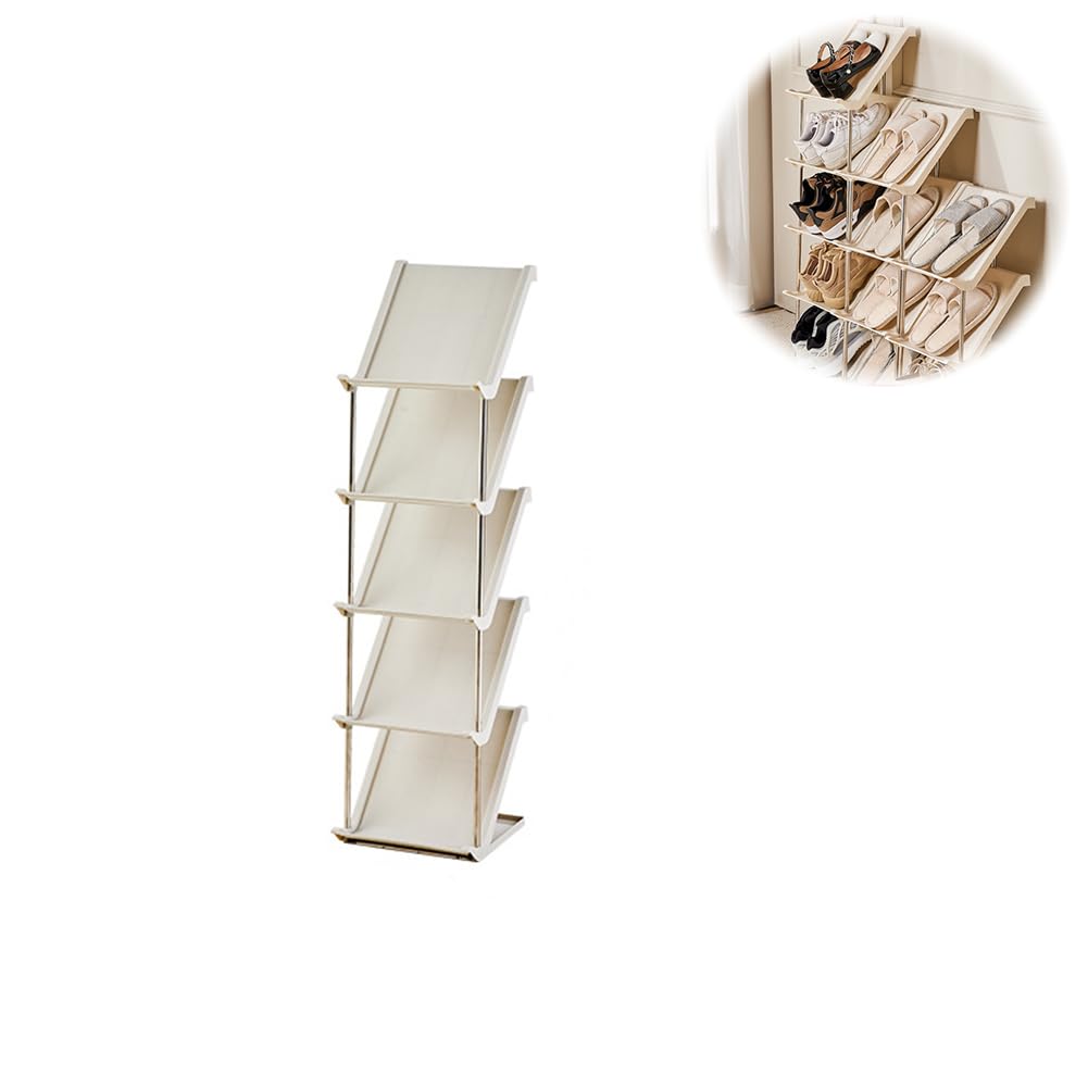 Amazon｜シューズラック 斜め 靴棚 スリム 下駄箱 省スペース 二列可能