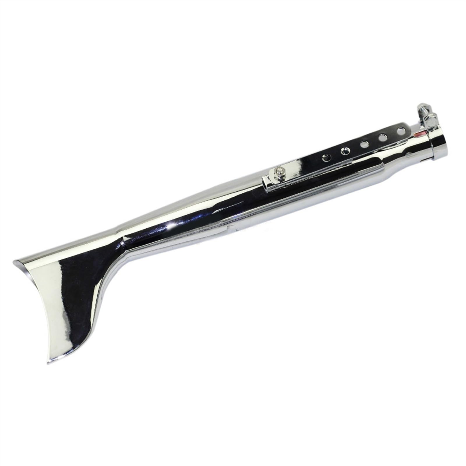 Moto Per Harley Touring Softail Chopper Bobber Chrome Fishtail Silenziatore Di Scarico 550mm Moto Silenziatore Tubo (Color : Left)