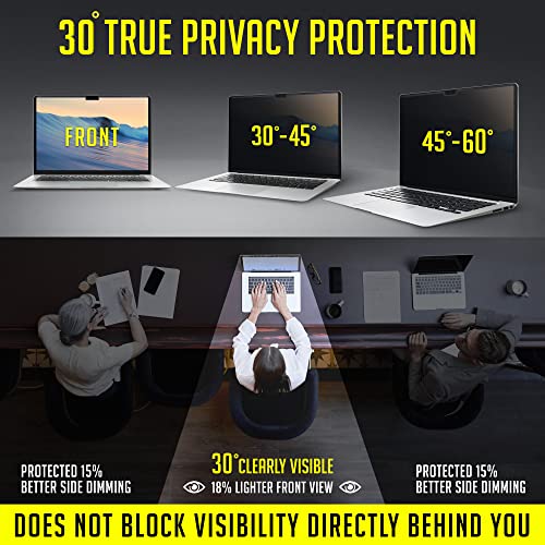 VINTEZ Magnetic Privacy Screen Compatible With MacBook Pro 16" 2021, 2022, 2023, 2024, M1, M2, M3 - Image 3