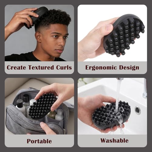 Cepillo de esponja para rizos Rubber Curling para cabello rizado miniatura 6