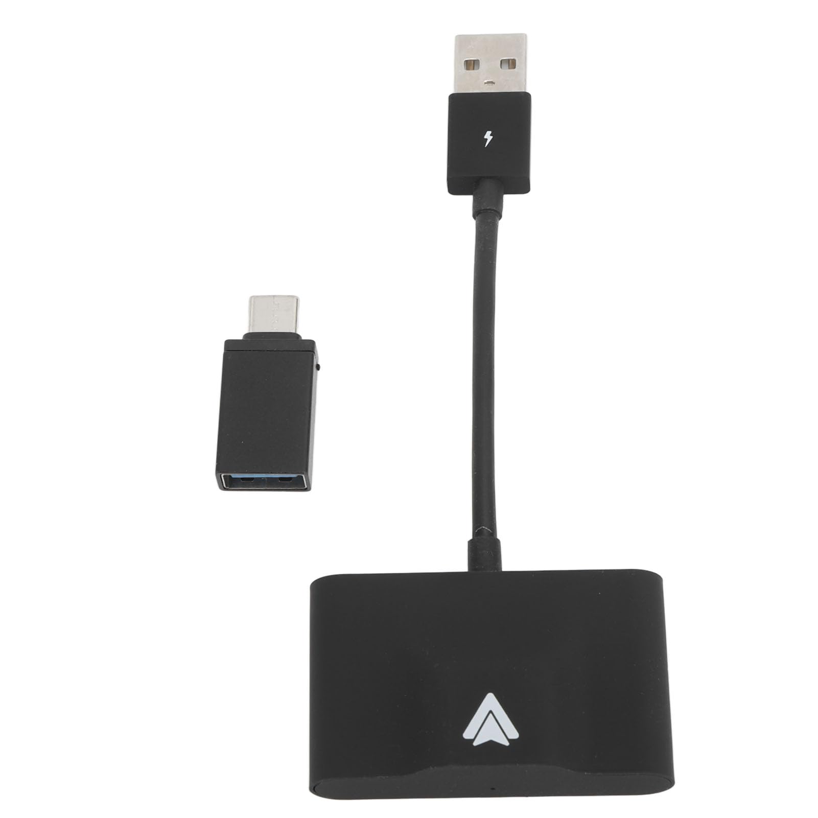 POENVFPO Adattatore per auto wireless per Android, chiave per auto USB di tipo C Plug and Play per telefoni con 11 o versioni successive, con connessione automatica (BLACK)