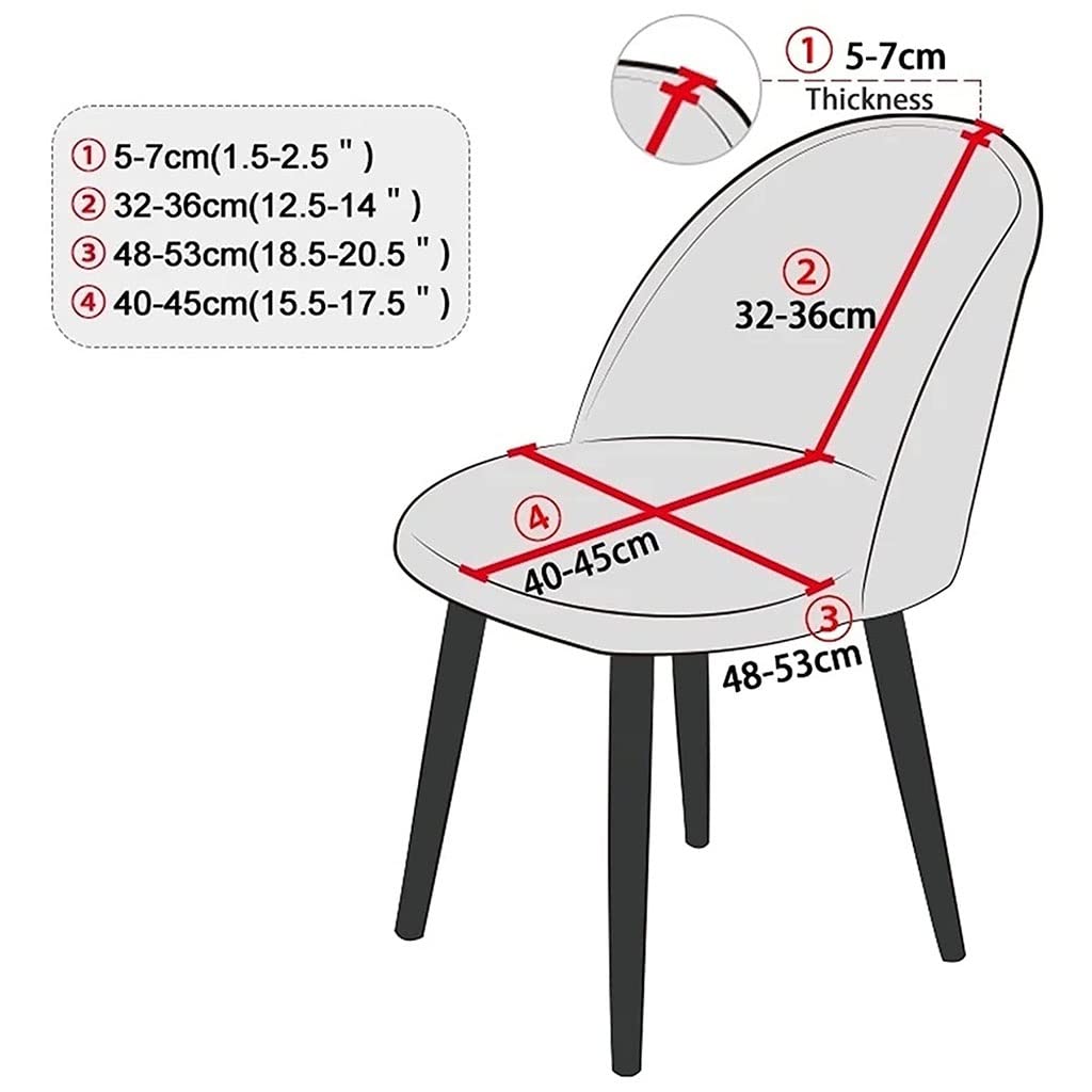 Set di 1/2/4/6 coprisedie da ufficio in stile nordico, elastiche, senza braccioli, protezione elastica per sala da pranzo e mobili da ufficio