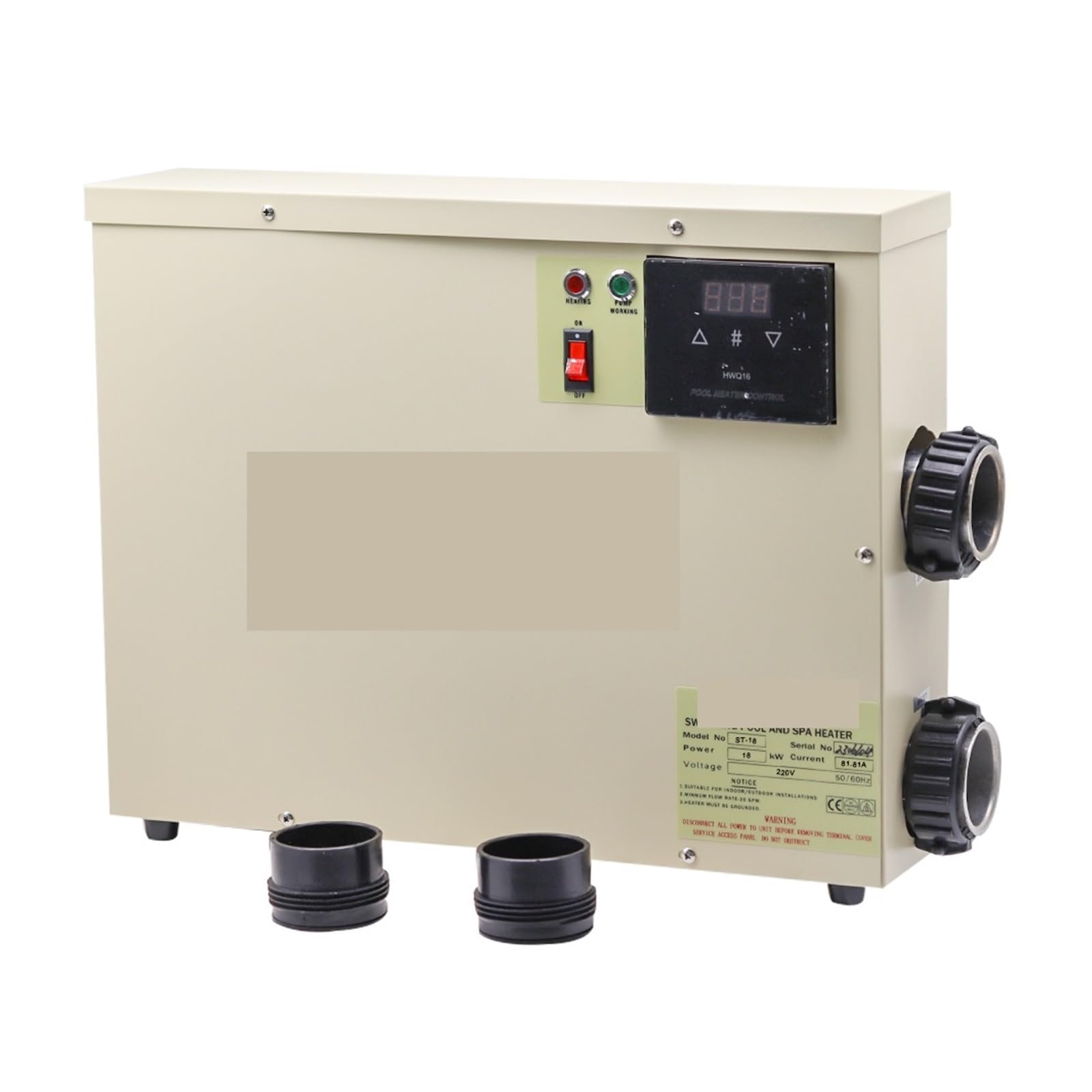 CUDTAPI Pool Heater 18kw Water Heater For Swimming Pool & Bathtube Thermostat Waterproof Touch Screen Pool Heat Pump(380V)