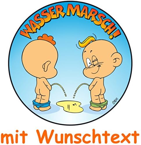 Windel Winni Colored Twins/Siblings Sticker with custom name/text - motif BWWG1