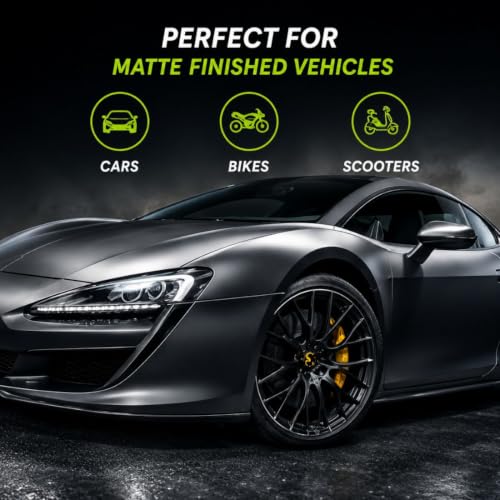 Image of CAR SAAZ Matte Care Combo Pack | MatteX Car Shampoo 1L & Matte Polish Protectant 500ml | Matte Paint Cleaner & UV Protection | Restores Matte Finish for Cars & Bikes