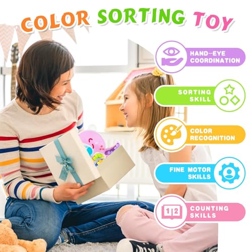 Image of hopihy Color Sorting Sensory Toy Easter Basket Stuffers for Toddler Activities Toy, Crabs Color Matching Fidget Sensory Toys for Calm Down