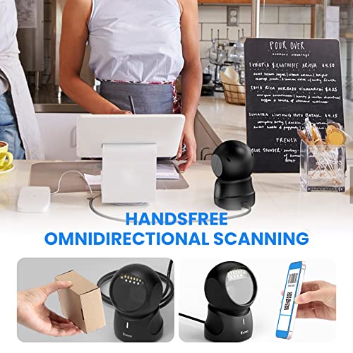 Eyoyo EY-5500 Barcode Scanner, Qr 2D Hands-Free Omnidirectional Automatic Sensing Scanning Usb Desktop Barcode Scanner thumb #5