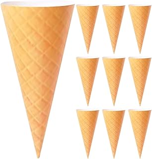 LUOZZY 10PCS Ice Cream Cone Flower Bouquet Wrapping Paper Petal Cones For Special Occasions