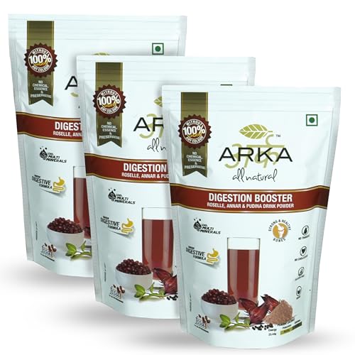 Image of Arka All Natural 3 Pk Digestion Booster Preservative Free Health & Nutritional Instant Energy Drink Powder Mix - 215gm Each