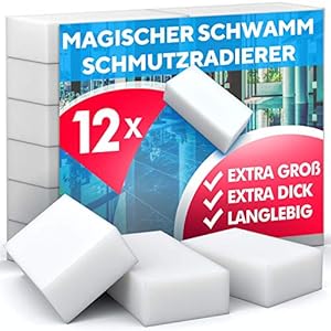 Vuilgum spons, hoge dichtheid – nano-melamine spons, reiniging alleen met water, sterke reinigingskracht, universeel…