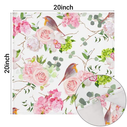 Servilletas de Tela Floral Rosa Pink Rose Set de 6 miniatura 2