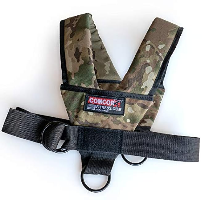 ComCor Pro Sled Harness - Camo Adult Size - Padded Shoulders - Made in The USA