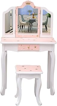 Amazon | Sarinyおままごとドレッサー ドレッサー 木製 化粧台 鏡台