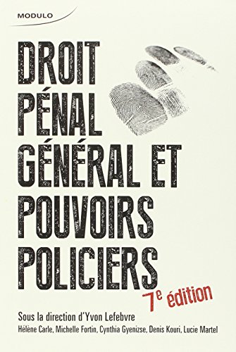 Droit Penal General et Pouvoirs Policiers 7ed Droit Penal General et Pouvoirs Policiers 7ed