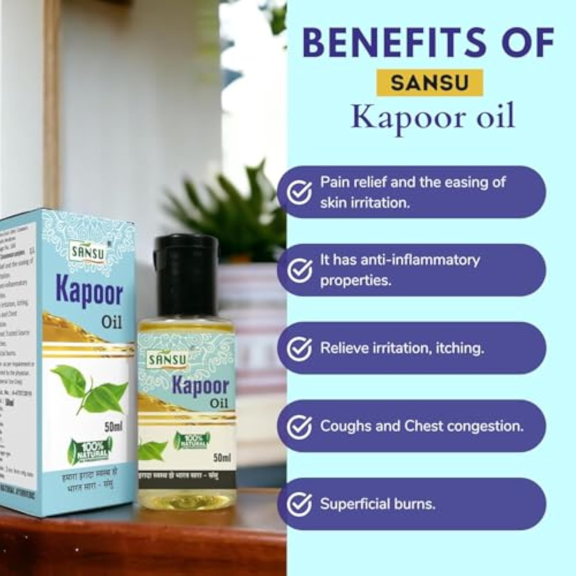 Kapoor Oil Kapoor Ka Tel, Camphor Oil 50ml