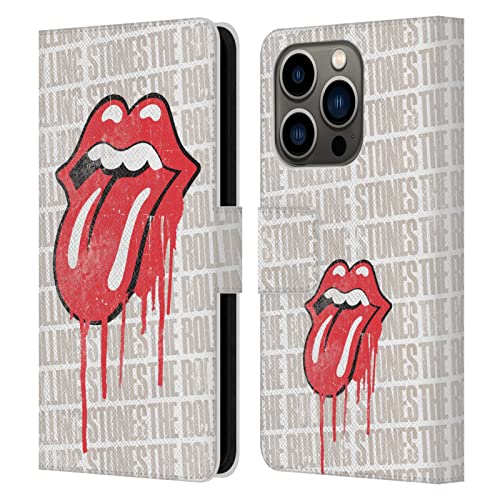 Funda iPhone 14 Pro con tapa con el diseño de la lengua de The Rolling Stones contra impactos