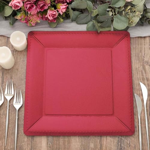Platos cuadrados burgundy 13 pulg x 10 efavormart miniatura 1