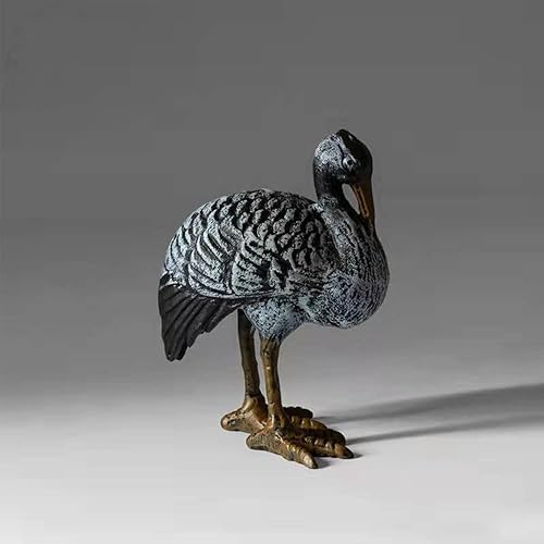 Grúa de hierro fundido, estatuas de animales pequeños, decoración del hogar, estilo retro, pájaros, adornos decorativos para sala de estar,
