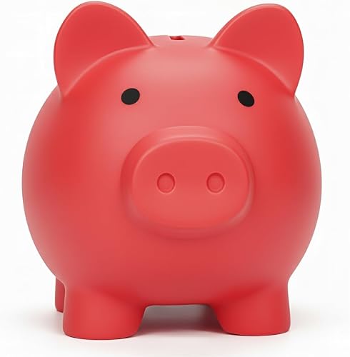 Miniatura 1 de Bonita alcancía para Sbrvaniy Pig Dinero, Banco de monedas para niños y niñas, mi primer banco de dinero irrompible, tamaño grande, decoración de