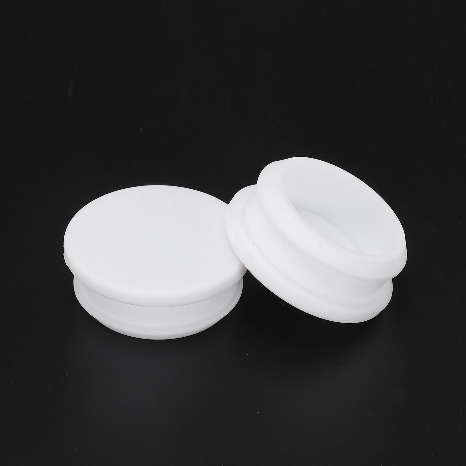 QUARKZMAN 5 Stück Gummistopfen 29mm Silikon-Lochstopfen Wasserdicht Verschlussstopfen Silikonstopfen Stopper Steckdichtstopfen Flach Abdeckkappen für Rohrleitungen Flaschen Labor, Weiß