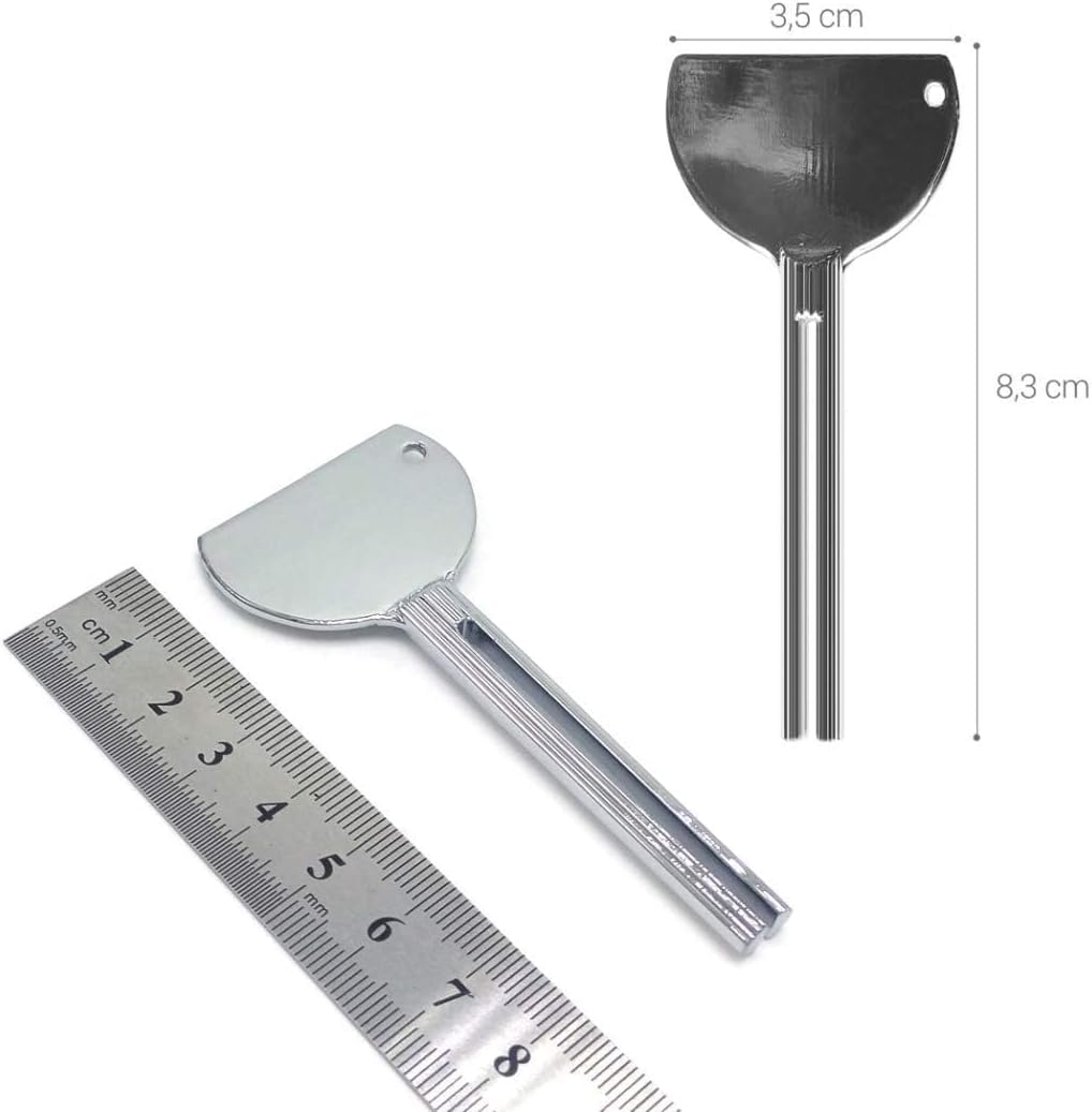 2 llaves exprimidoras de tubos de metal de acero inoxidable, herramienta exprimidora de tubo de pasta de dientes para salón de belleza, exprimidor de pasta de dientes, ayuda para exprimir tubos de