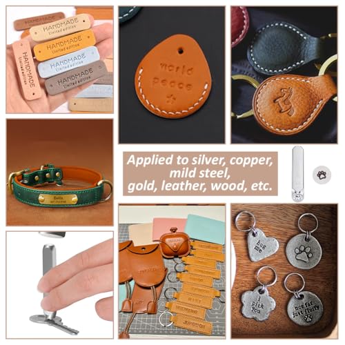 BENECREAT 6mm 1/4 'Pfoten Metall Design Stempel Stanzwerkzeug - Galvanisch Hartstahl Werkzeuge zum Stanzen von Metall, Schmuck, Leder, Holz