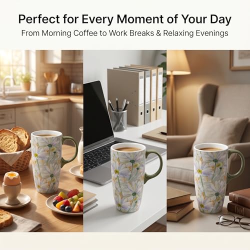 Taza de cerámica 17oz con tapa y caja regalo miniatura 3