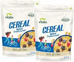 Kit 2X: Cereal Matinal Tradicional Sem Glúten Vegano Vitalin 200g