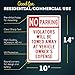 No Parking Violators Will Be Towed Away At Vehicle Owner's Expense Sign, 10