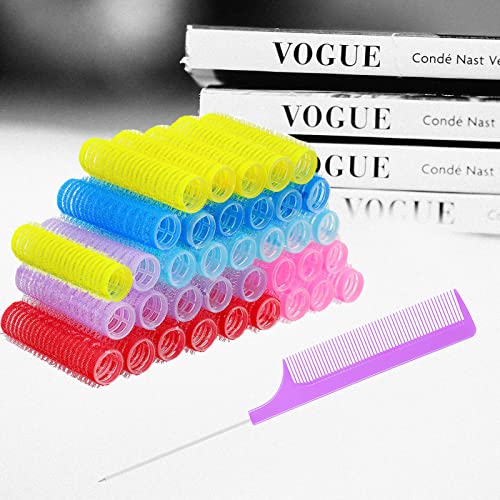 Moodkey 36Pcs Self Grip Small Hair Curlers Heatless Roller Hair Curlers Pro Salon Hairdressing Curler Diy Curly Hairstyle Hair Rollers Tools Rat Tail Comb For Women Medium Short Hair(0.6 X 2.4 Inch) #TOP1