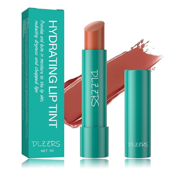 DLZZRSLip Tint Hydrating, Sheer Strength Hydrating Lip Tint, Powerful Moisturizing Lipstick Water Lipstick Lip Gloss Natural Ingredients, Non-Sticky And Long-Lasting, Tinted Lip Balm (WARM SIENNA)