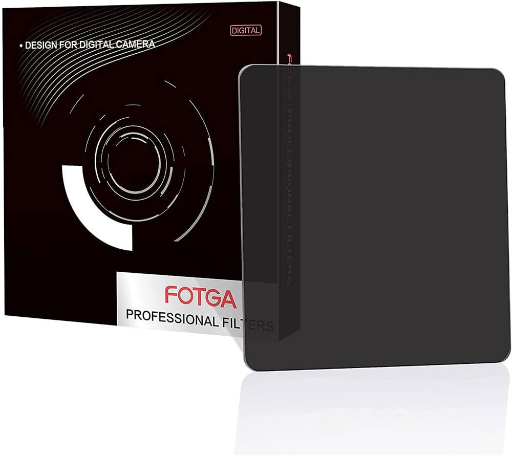 Fotga Square 4x4 inch Optical Glass Full Neutral Density Filter, ND8 Full ND Filters for Swing Away Matte Box Holder (ND8)