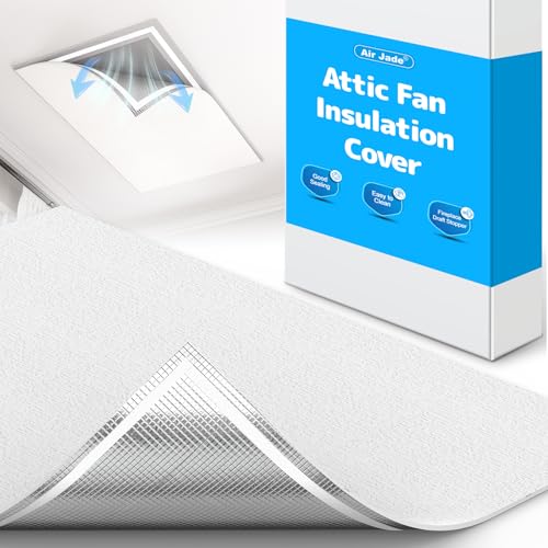 Air Jade Attic Door Insulation Cover, Insulation Whole House Vent Covers with Hoop & Loop Fastener, for Attic Ceiling Shutter Vent, Keep Drafts Out, Easy Cut to Fit, 55 x 39 inches