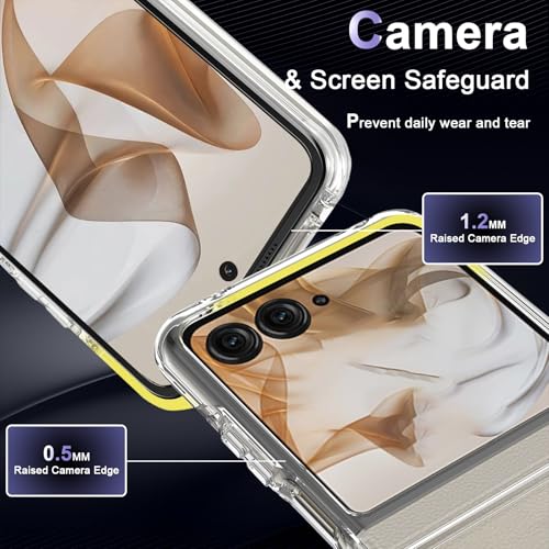 Image of Case for Motorola Razr 2025 /2024, Military Grade Drop Protection Phone Case, Yellowing Resistant, Anti-Scratch Hard PC Back, Shockproof Hard Ultra-Thin Protective Cover, Clear