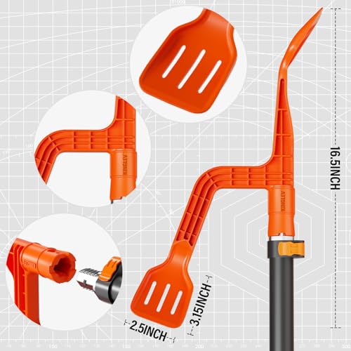 image for KINGLEV Gutter Cleaning Tool with Threaded, Gutter Cleaner, Mini Rake,