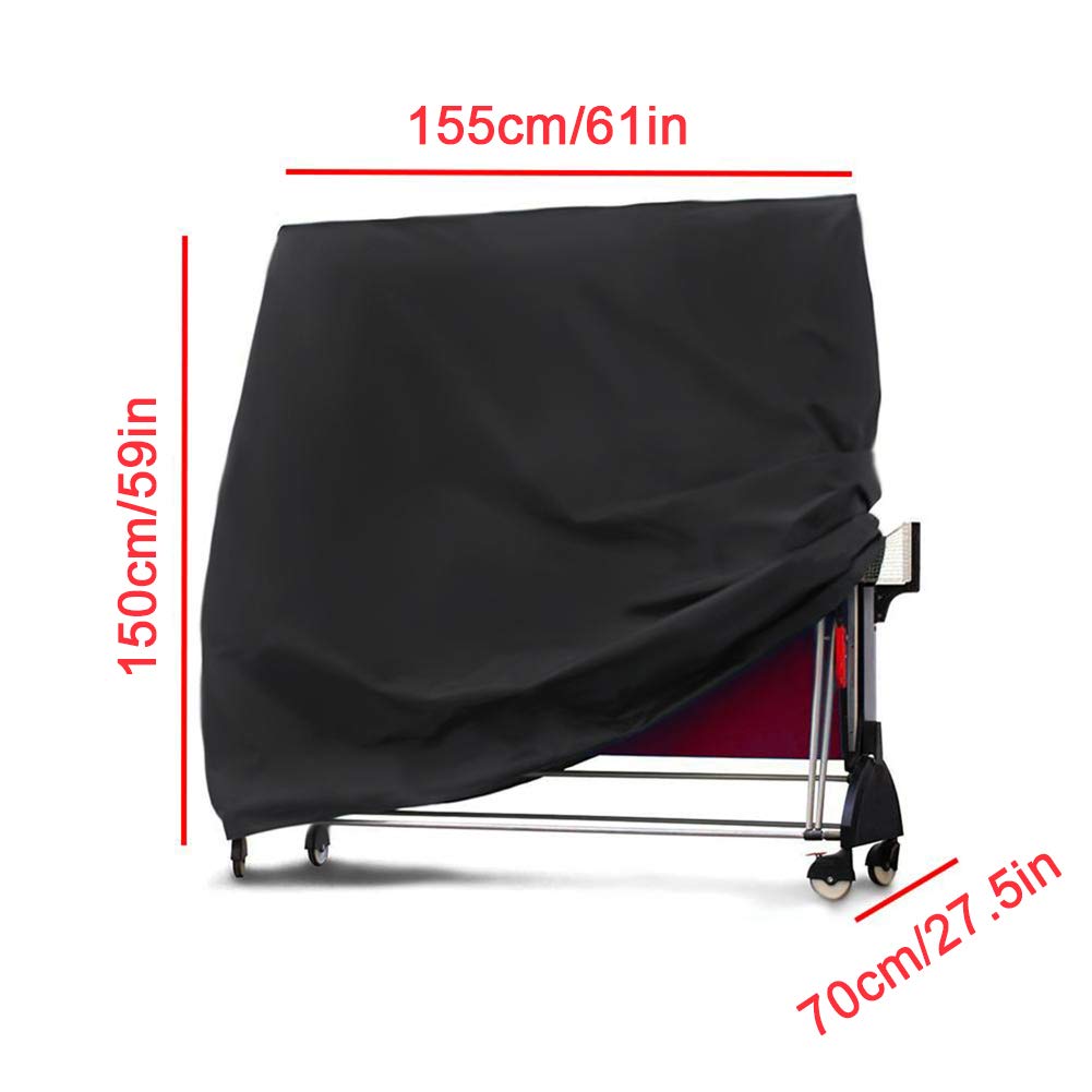 STTC Copertura Protettiva per Tavolo da Ping Pong, Impermeabile A Prova di Polvere Pieghevole Copritavola da Ping Pang, 155x75x150cm,Beige