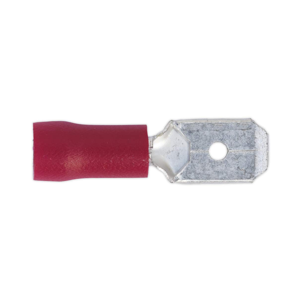 Sealey Push On Wire Terminal 6.3mm Male Electrical Red 22-18 Awg 100Pk Rt22 from B&Q