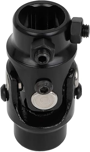 SCITOO Dirección U-Joint 3/4 "Ronda X 1" DD Eje de dirección única Acoplador de junta en U Acoplamiento universal negro