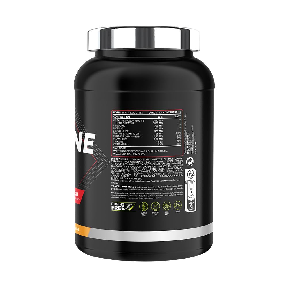 Superset Nutrition | Programme Prise De Masse Expert - Mass Advanced 2,5kg Chocolat - Créatine Hardcore Orange - Bcaa Xtreme - Xenatest Hardcore
