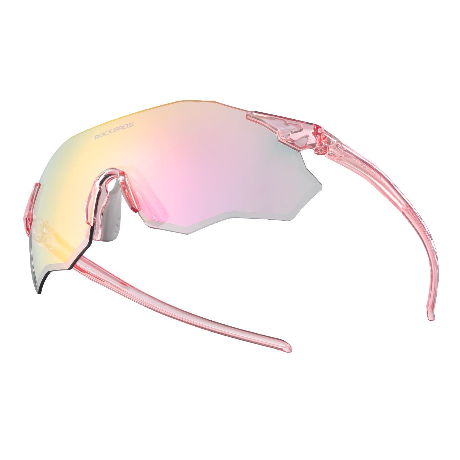 ROCKBROS Occhiali Ciclismo Fotocromatiche Uomo Donna Senza Montatura | Protezione UV400, Regolabile Leggero Antiscivolo, Occhiali da Sole per Bici MTB Corsa Pesca Guida