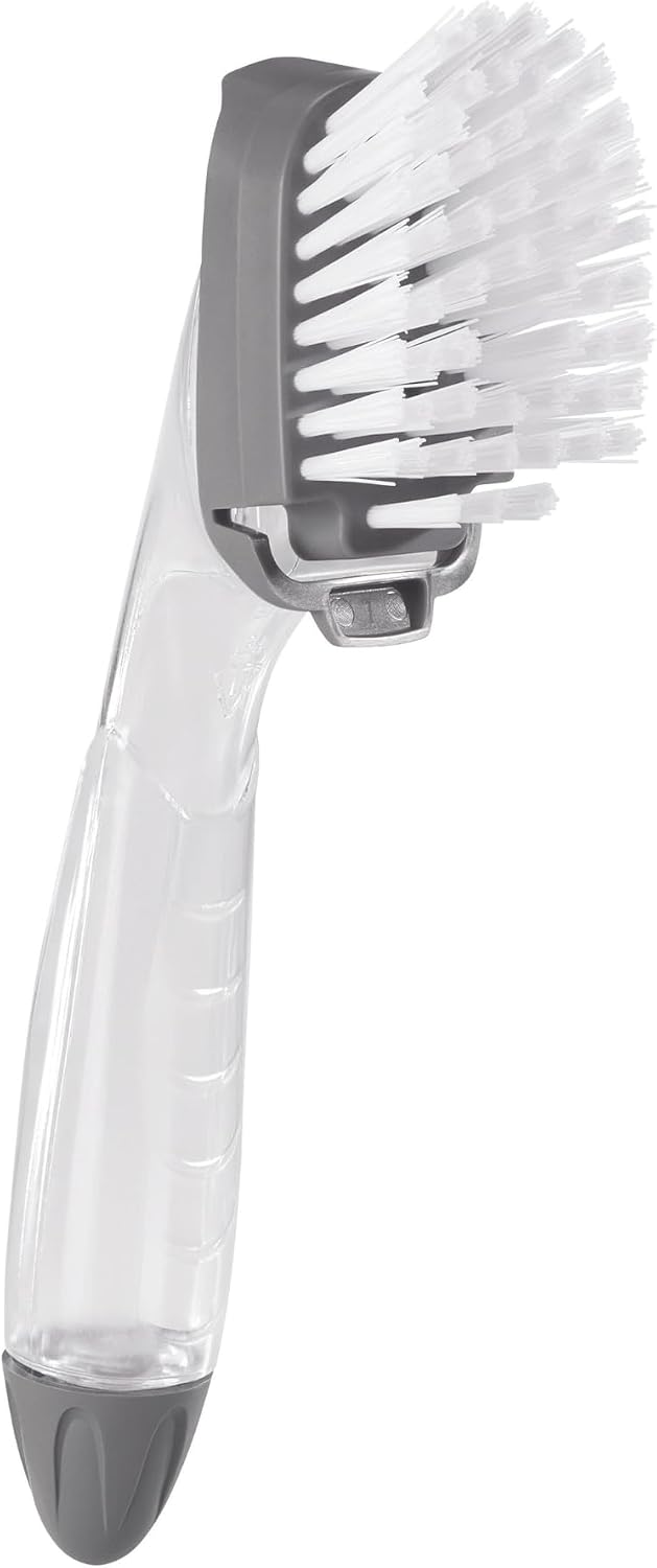 3M Scotch-Brite 750-4 Non-Scratch Dish Brush, Ergonomic Handle, Plastic
