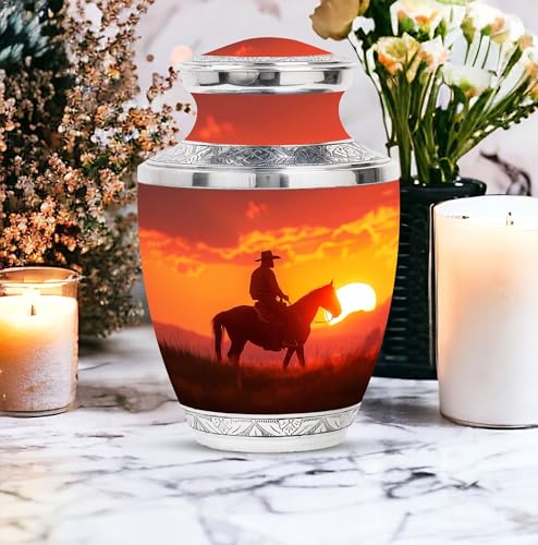 Image of Cowboy Urn - Urn for Human Ashes - Adult Female - 10 inch Pack of 1