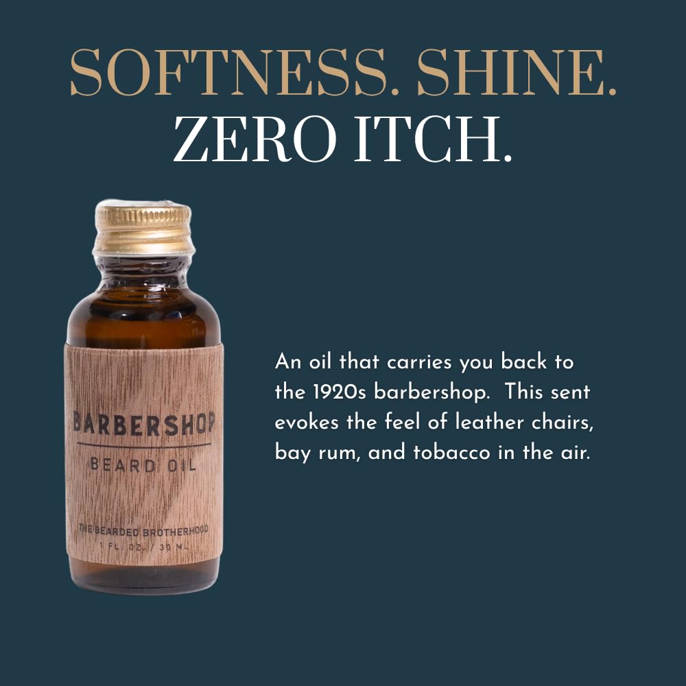 Barbershop Beard Oil- TBB – Daily Beard Conditioner & Softener – Classic Men’s Grooming Oil with Warm Barbershop Scent, 1 oz