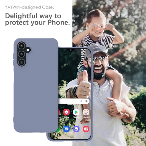 Image of YATWIN Silicone Back Case for Samsung Galaxy A35, Soft-Touch Phone Back Cover for Samsung Galaxy A35 - Lavender Grey