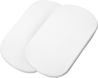 Maxi-Cosi Iora Baby Bed Sheets, Baby Cot Bedding, Bedside Crib Fitted Sheets for Maxi-Cosi Iora, Iora Air and Tori, Set of 2 Bedside Crib Sheets, White