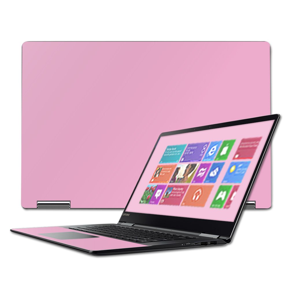 MightySkins Vinyl Decal Skin For Lenovo Yoga 710 15.6" Laptop - Solid Blush Matte Finish Protective Wrap | Made In USA, Easy Apply & Remove