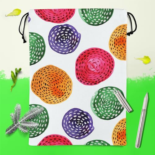 Image of ArtzFolio Watercolor Circles D5 | Reusable Sack Bag | Bag for Gym, Storage, Vegetable & Travel