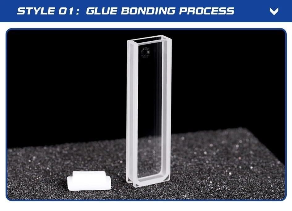 Quarzküvette mit Schraubverschluss, 1,05 ml, 3 mm Weg, UV-Vis-Spektrophotometerzelle(Glue bonding process)