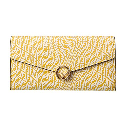 Fendi F Is Fendi Yellow Leather Vertigo Print Long Wallet 8M0251 #TOP5